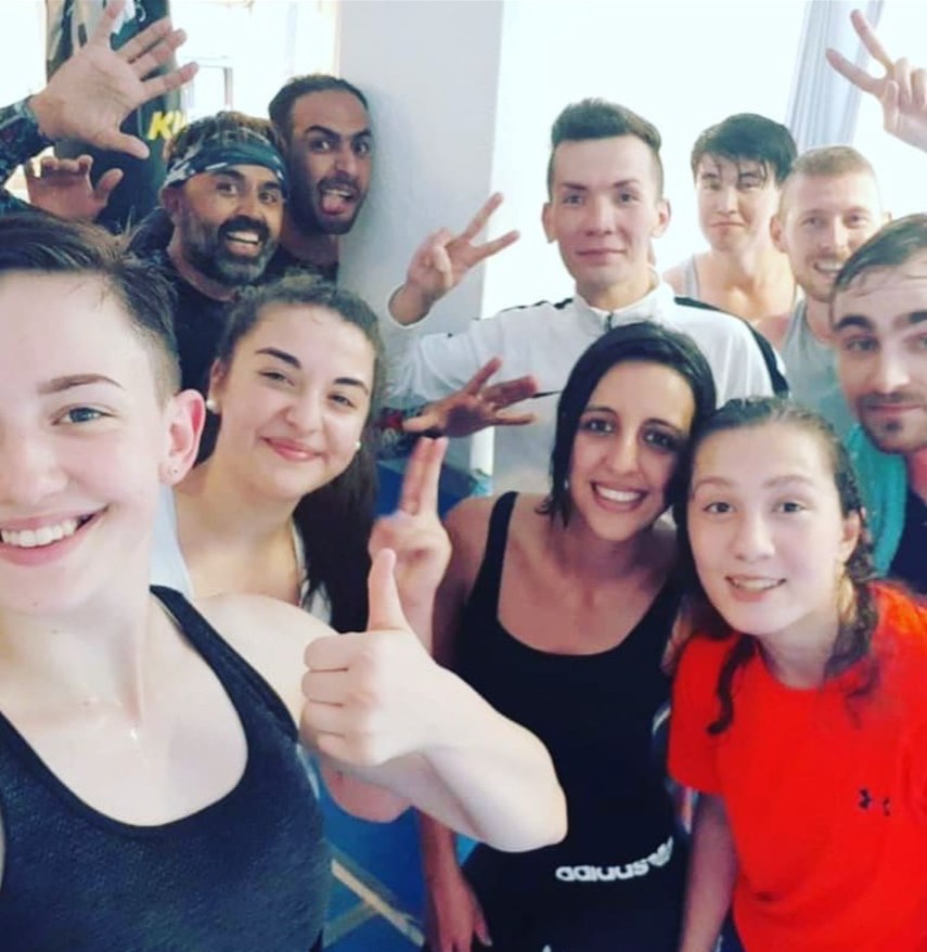 Die Erwachsenengruppe nach dem Training
